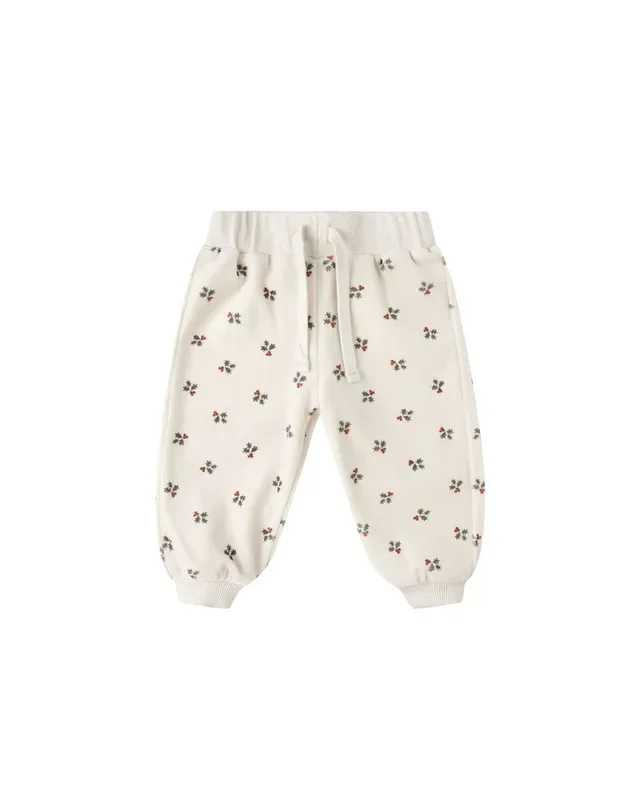 Quincy Mae Baby Girl Holiday Velour Relaxed Sweatpant