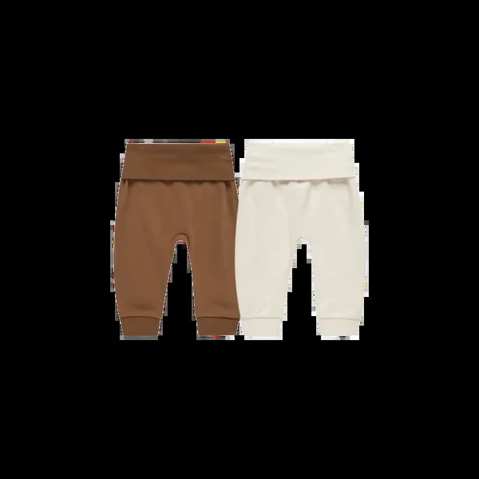 QUINCY MAE Baby Pant Set – Cinnamon/Natural