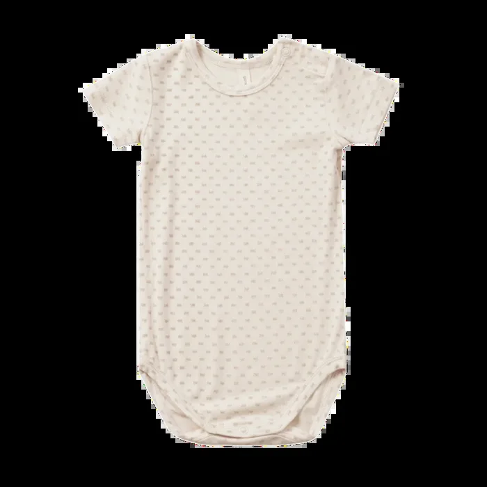 QUINCY MAE Bamboo Short Sleeve Bodysuit – Oat Check