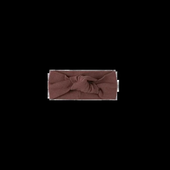 QUINCY MAE Ribbed Knotted Headband 0-12M – Plum