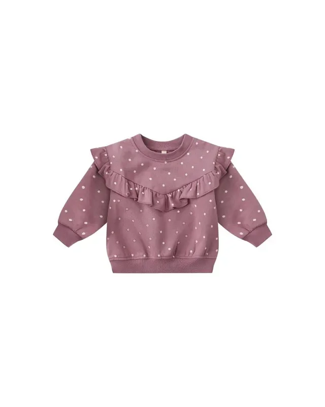 Quincy Mae Ruffle Fleece Sweatshirt