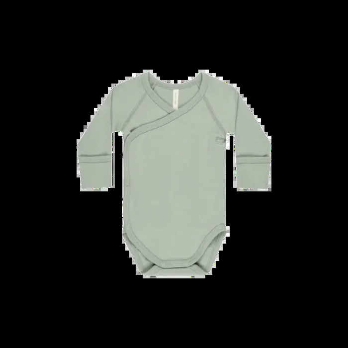 QUINCY MAE Side Snap Bodysuit – Sage