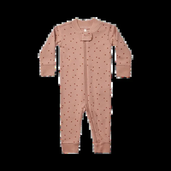 QUINCY MAE Zip Long Sleeve Sleeper – Polka Dot