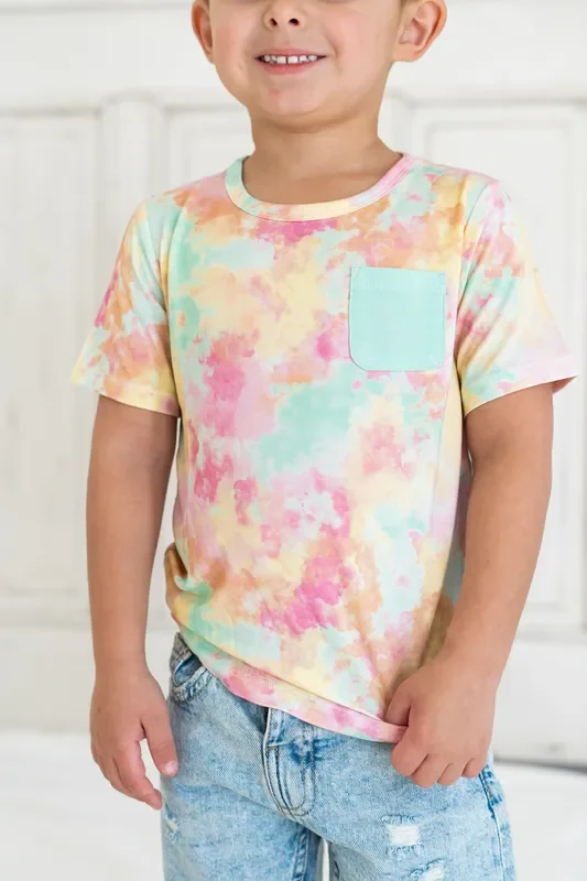 Rainbow Clouds Dream Pocket Tee