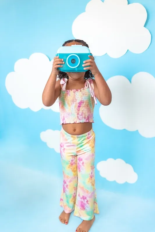 Rainbow Clouds Dream Smocked Flare Set