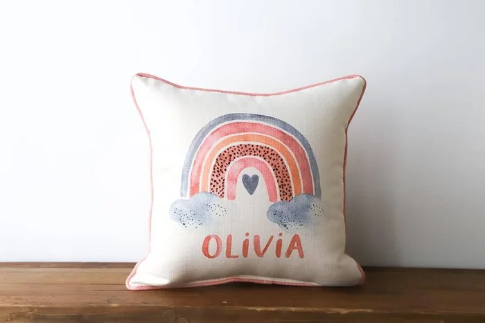 Rainbow Name Pillow