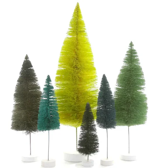 Rainbow Treesgreen Set Of 6
