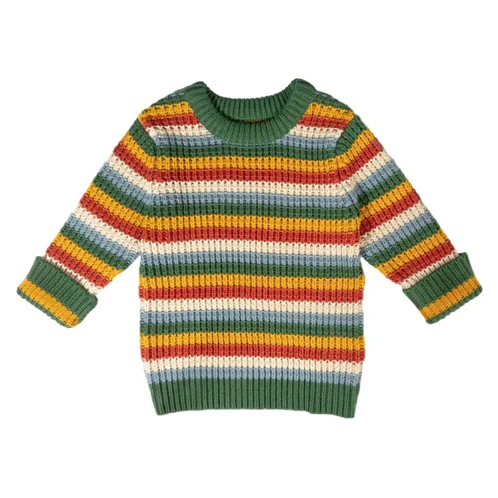 Rainbow Waffle Snuggly Knitted Jumper