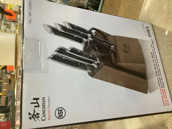 Rainier Series 8-Piece Knife Block Set – black
