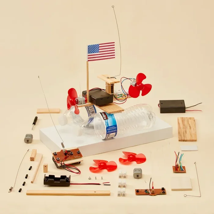 Rc Propeller Boat Diy Kit, Educational Stem Toy