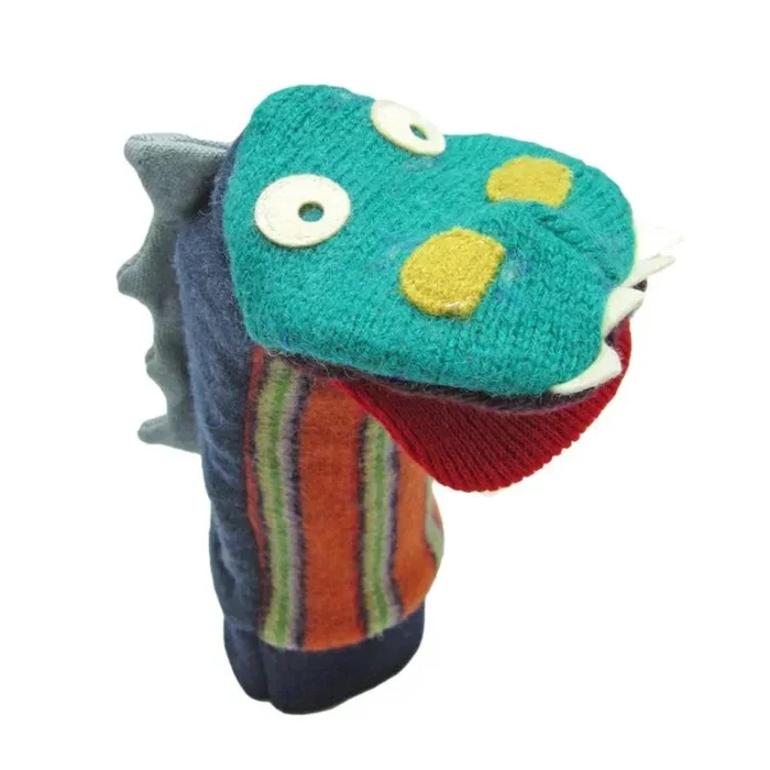 Recycled Wool Puppet – Dinosaur