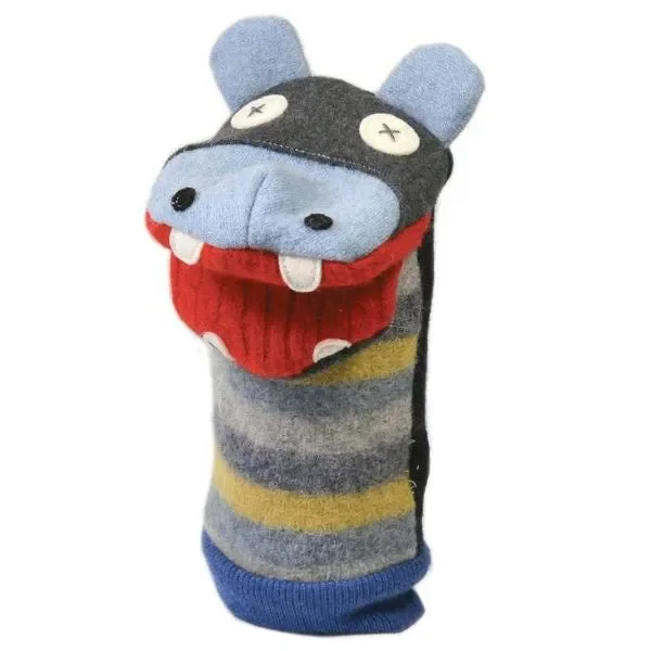 Recycled Wool Puppet – Hippo