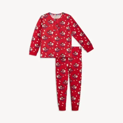 RED COCOA CLUB RIGHT FIT L/S PJ