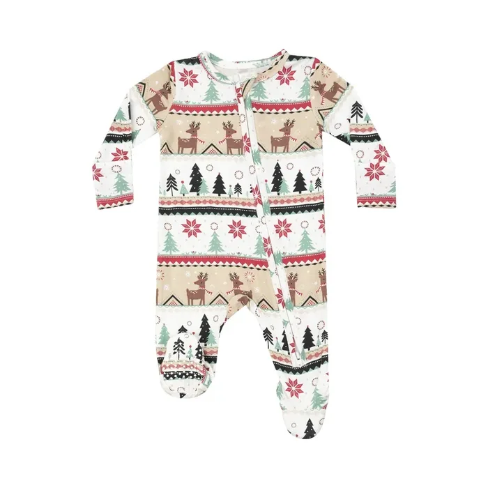 Reindeer Fair Isle Footie