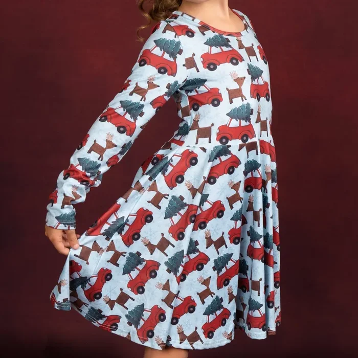 Reindeer Twirl Dress