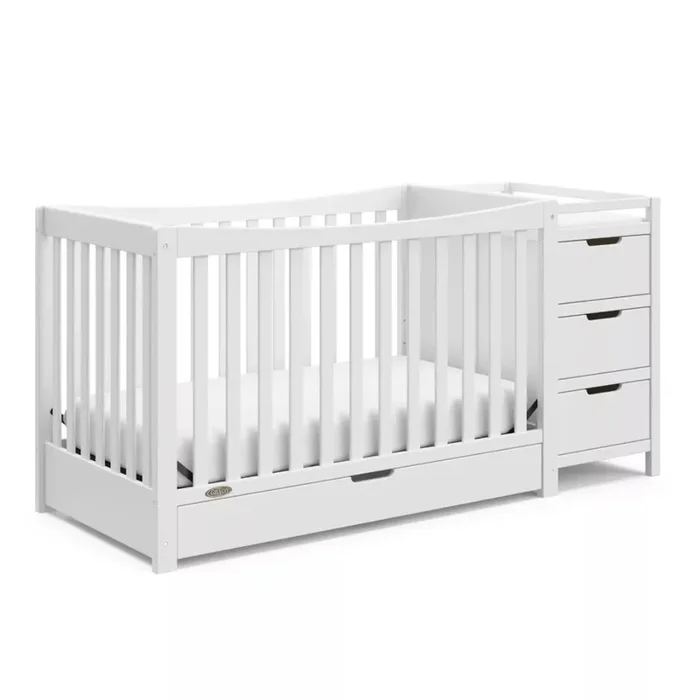 Remi 4-in-1 Convertible Crib and Changer – White