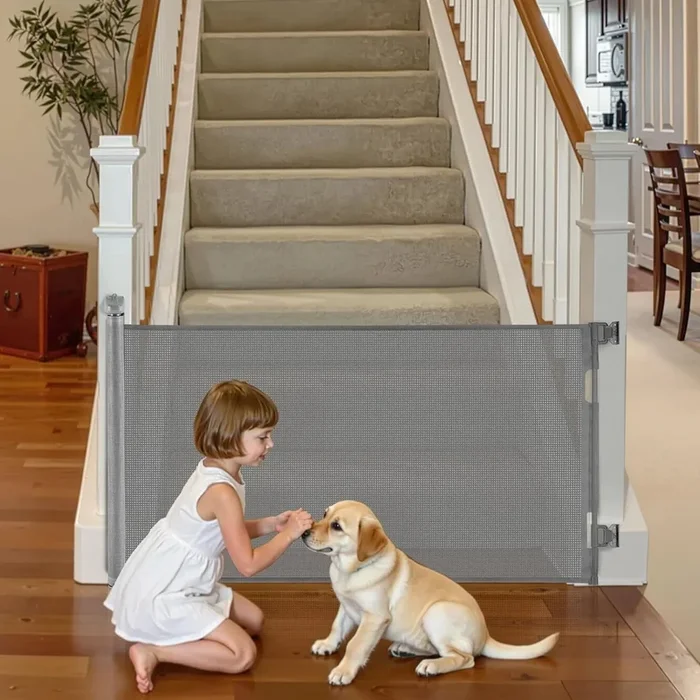 Retractable Baby Gate – Gray