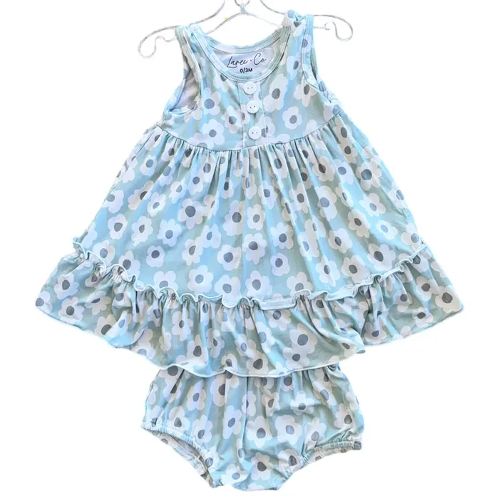 Rhaela Bamboo Peplum + Bloomer Set