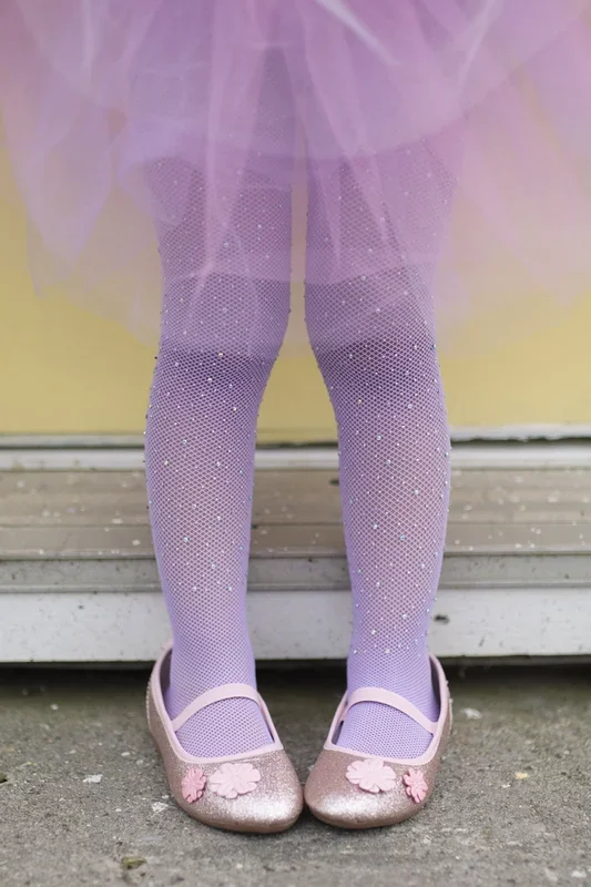 Rhinestone Tights | Lilac