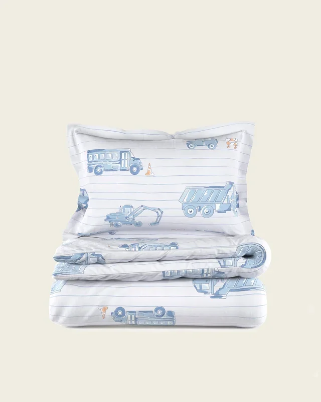 Road Work Twin Duvet Cover Set