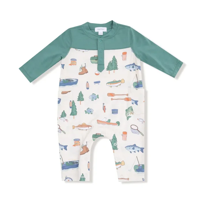 Romper w/ Contrast Sleeves | Fishing Things