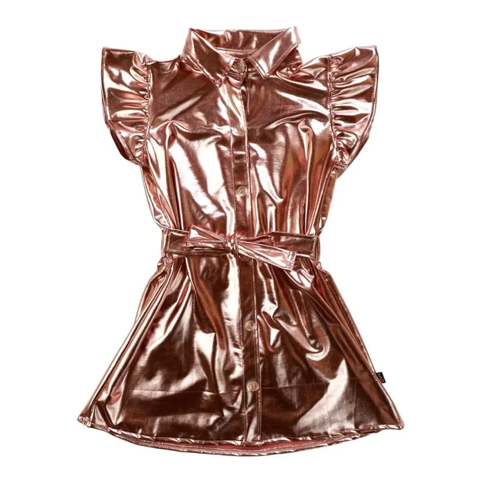 Rose Gold Button Front Dress