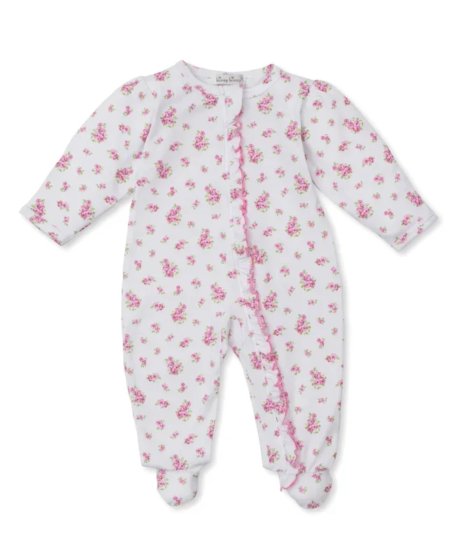 Roses and Blooms Zipper Footie