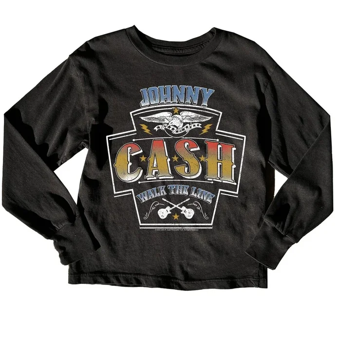Rowdy Sprout Johnny Cash Organic Simple Long Sleeve Tee