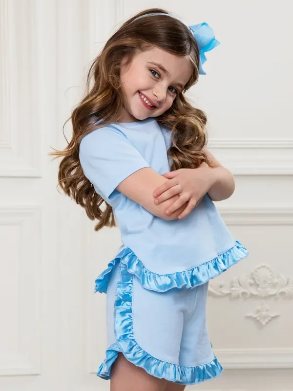 Ruffle Charm Tee & Short Lounge Set