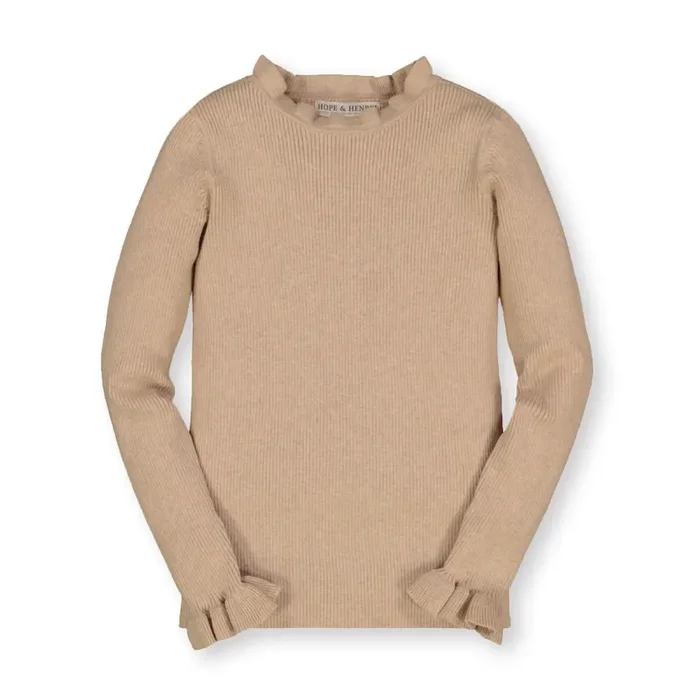 Ruffle Rib Knit Sweater Top – Baby