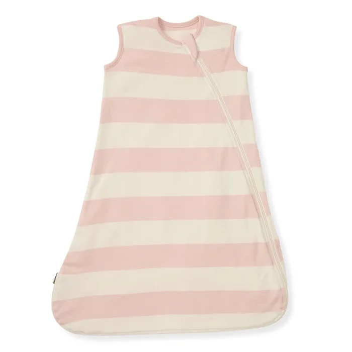 Rugby Stripe Organic Lightweight Beekeeper™ Wearable Baby Blanket – Pink Sand