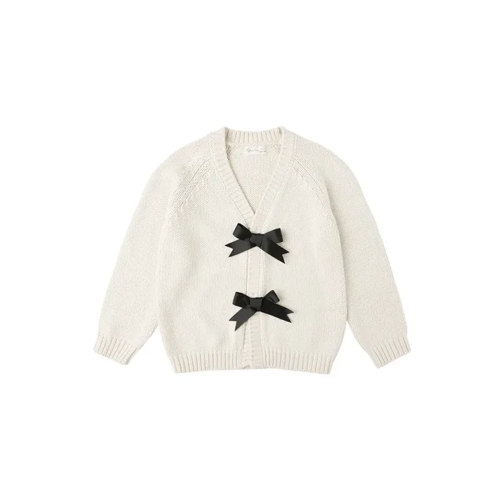 Rylee + Cru Bow Cardigan – Natural