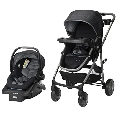 Safety 1st Deluxe Grow and Go Flex 8-in-1 Travel System, Weight Capacity from 4–35 lbs, High Street