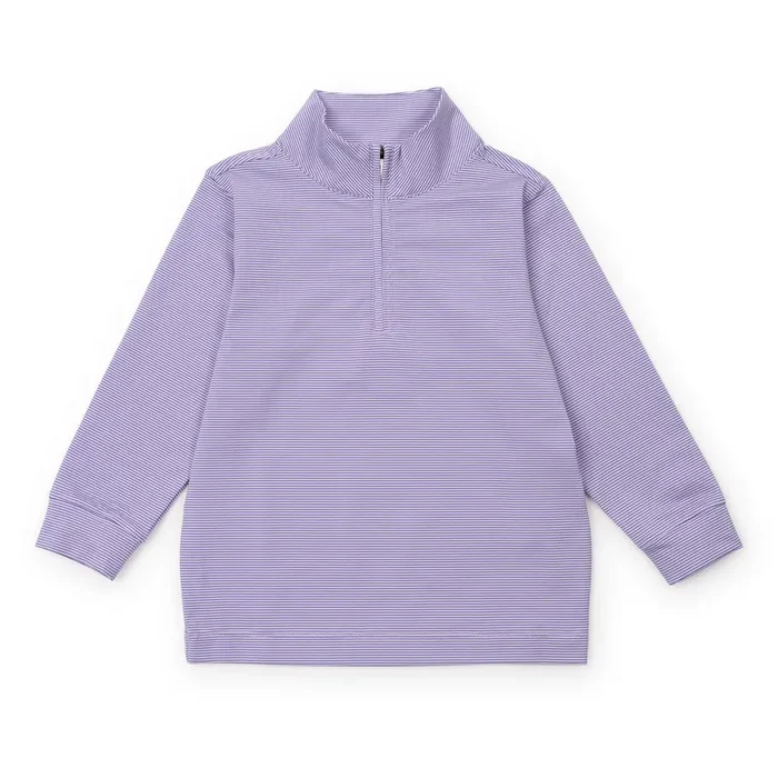 Sam Quarter Zip Pullover By Lh Sport – Purple Stripes