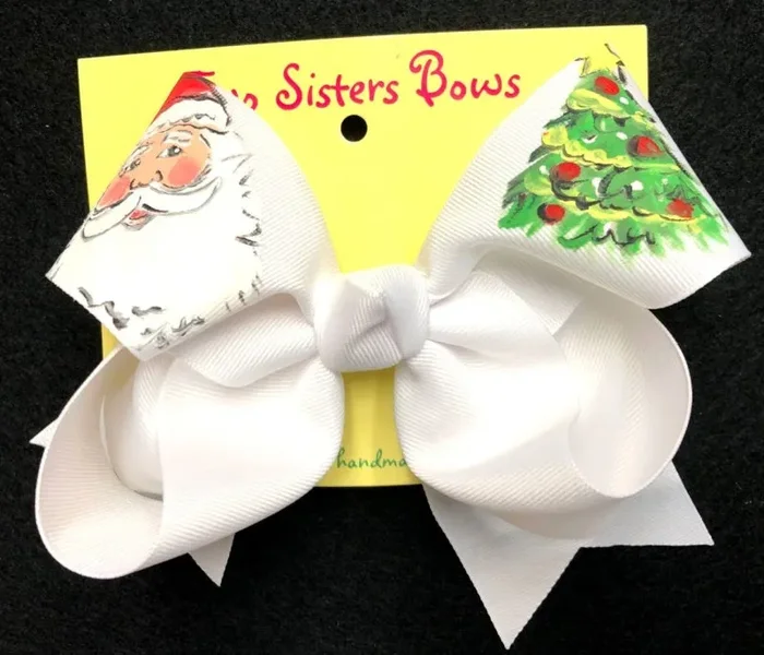 Santa and Tree Bow