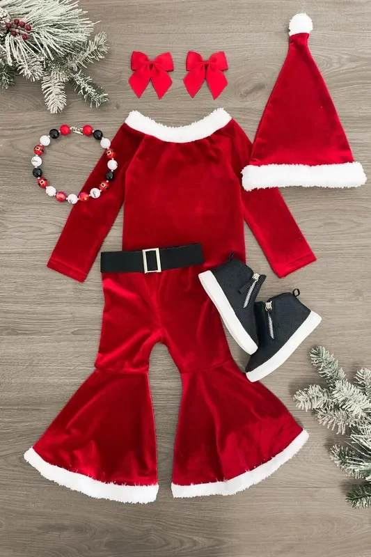 Santa Claus Bell Bottom 4 Piece Set