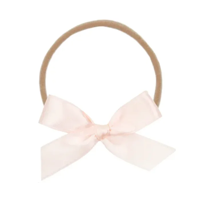 Satin Bow – Blush Headband