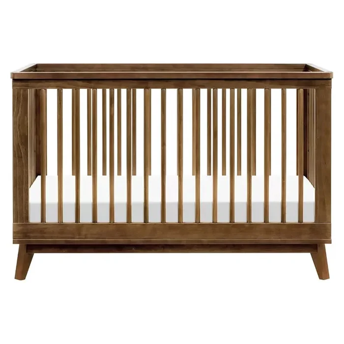 Scoot 3-in-1 Convertible Crib with Toddler Rail – Natural Walnut