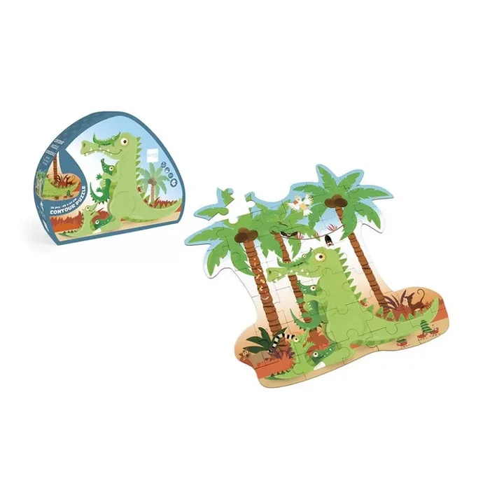 Scratch – Contour Puzzle – Crocodile