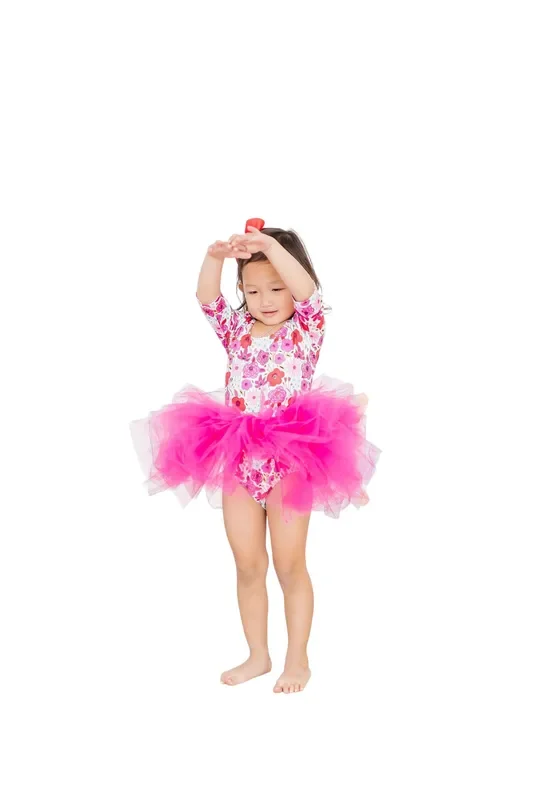 Secret Garden 3/4 Sleeve Tutu Leotard