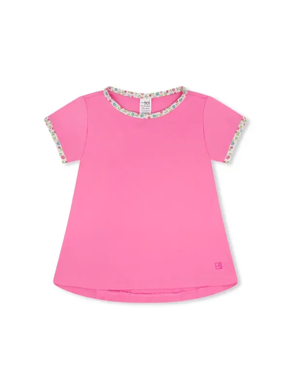 Set Athletics Bridget Basic Tee in Flamingo Pink Petal Pop