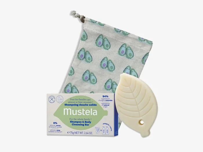 Shampoo & body cleansing bar with pouch