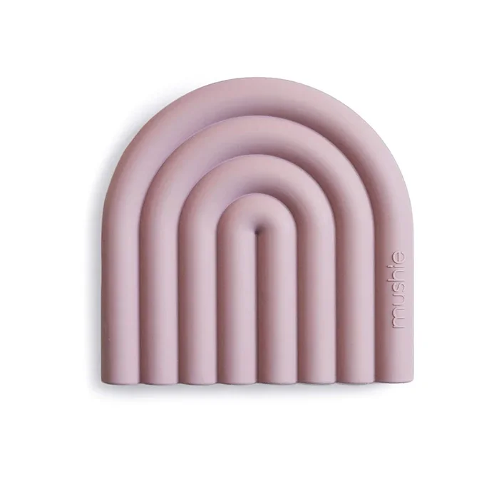 SILICONE RAINBOW TEETHER MAUVE