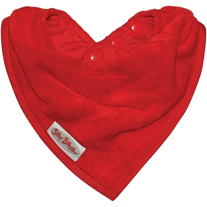 SILLY BILLYZ BANDANA TOWEL BIB RED