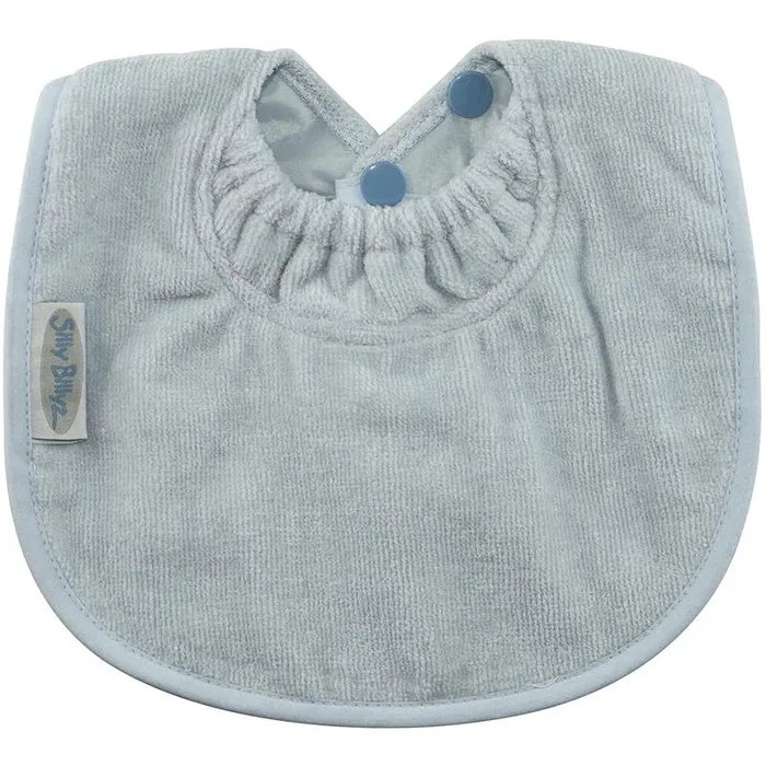 SILLY BILLYZ SNUGGLY TOWEL BIB DUSTY BLUE
