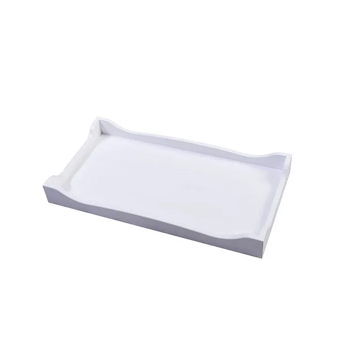 Silva Scalloped Changing Tray in White