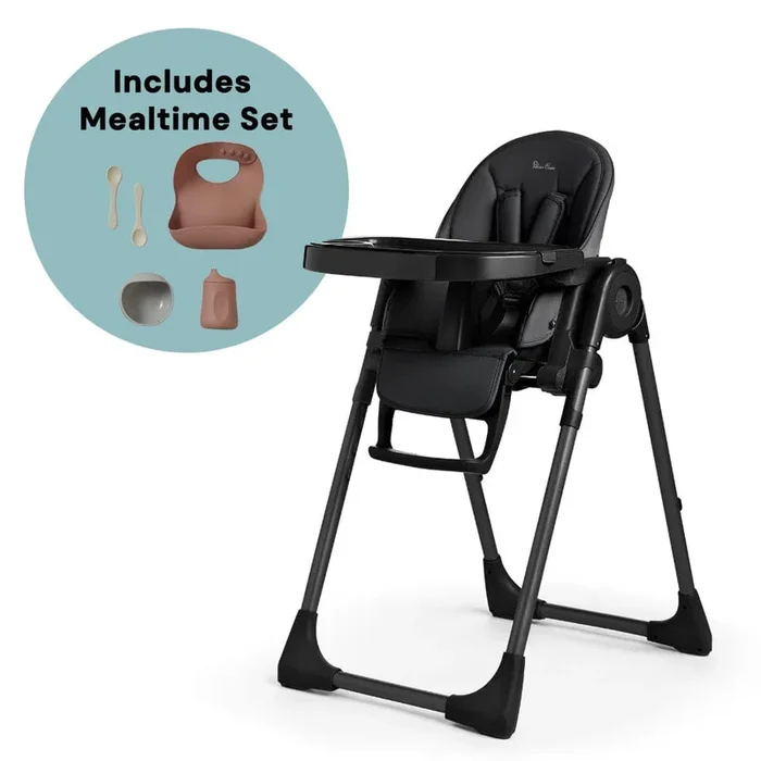 Silver Cross Gourmet High Chair + Mealtime Set – Black