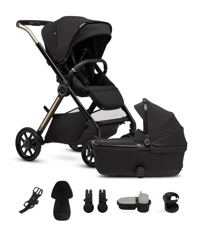 Silver Cross Reef Stroller Accessory Bundle + Folding Bassinet