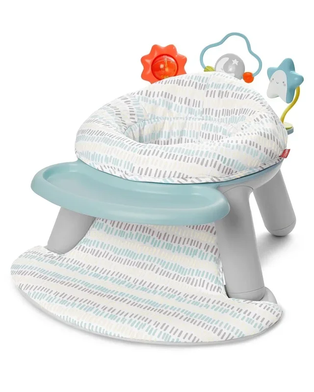 SKIP HOP BABY SEAT SILVER LINING CLOUD 2-IN-1 SIT-UP CHAIR & ACTIVITY FLOOR SEAT – GRAY