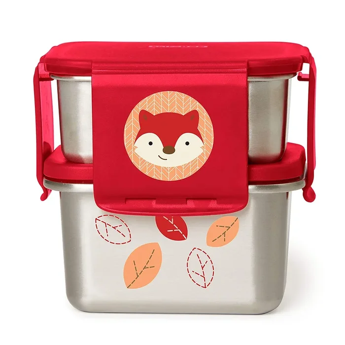 Skip Hop Stainless Steel Toddler Lunch Kit, Fox